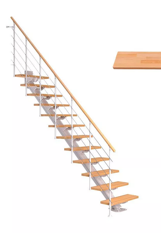 DOLLE SYDNEY - modulové schody přímé do 270 cm, zábradlí CLASSIC III